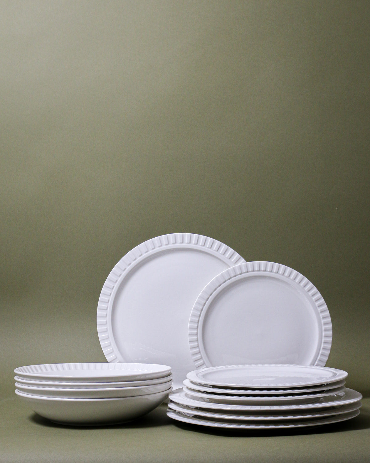 12pc Merchant Dinner Set / White