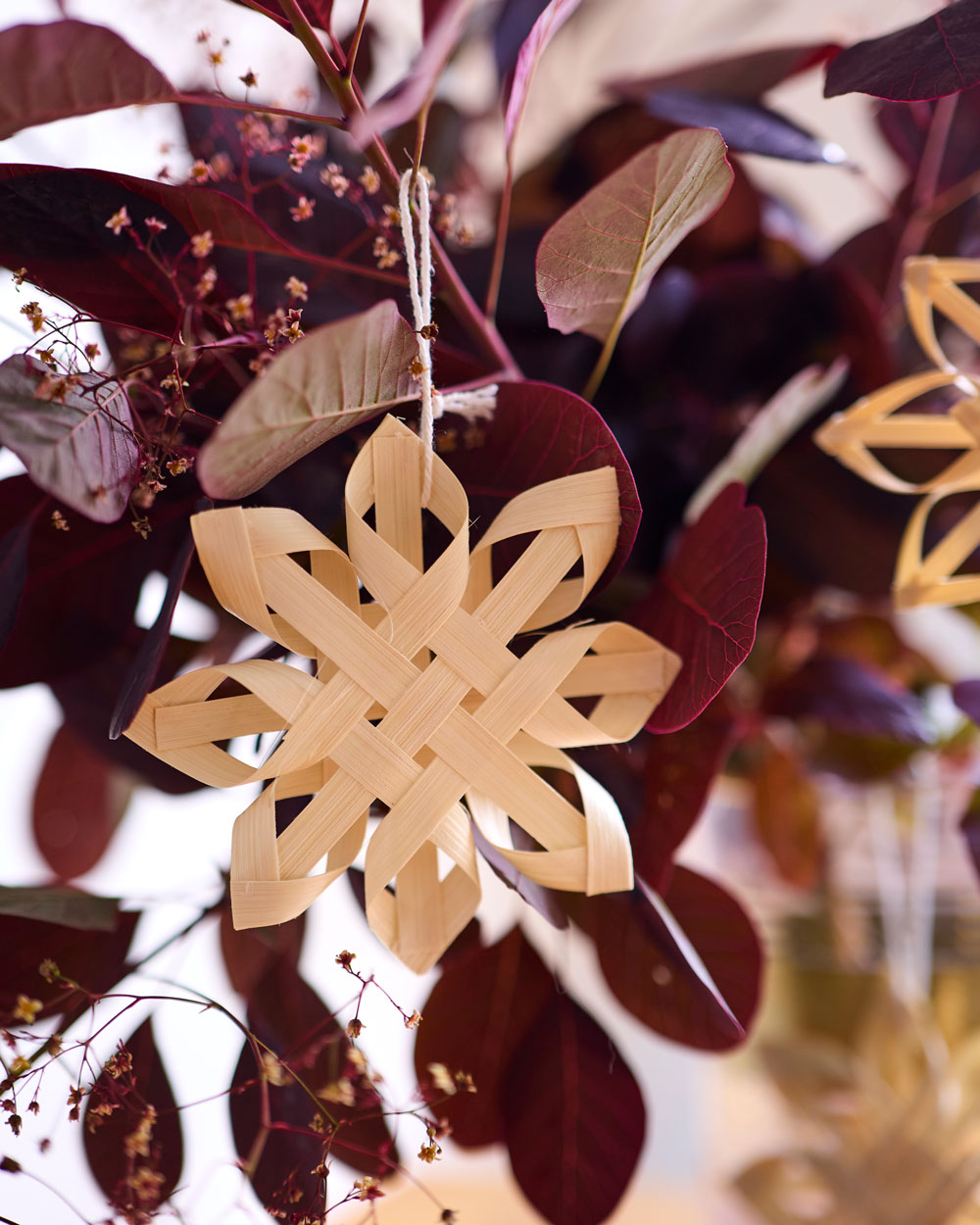 Set of 3 Woven Snowflake Decorations